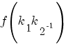 f(k_1k_2^-1)