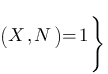 (X,N)=1 rbrace