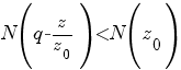 N(q-z/z_0)<N(z_0)