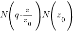 N(q-z/z_0)N(z_0)