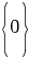 delim{lbrace}{0}{rbrace}