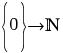 delim{lbrace}{0}{rbrace} right bbN