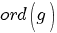 ord(g)