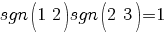 sgn(1~2)sgn(2~3)=1