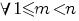 forall 1<=m<n